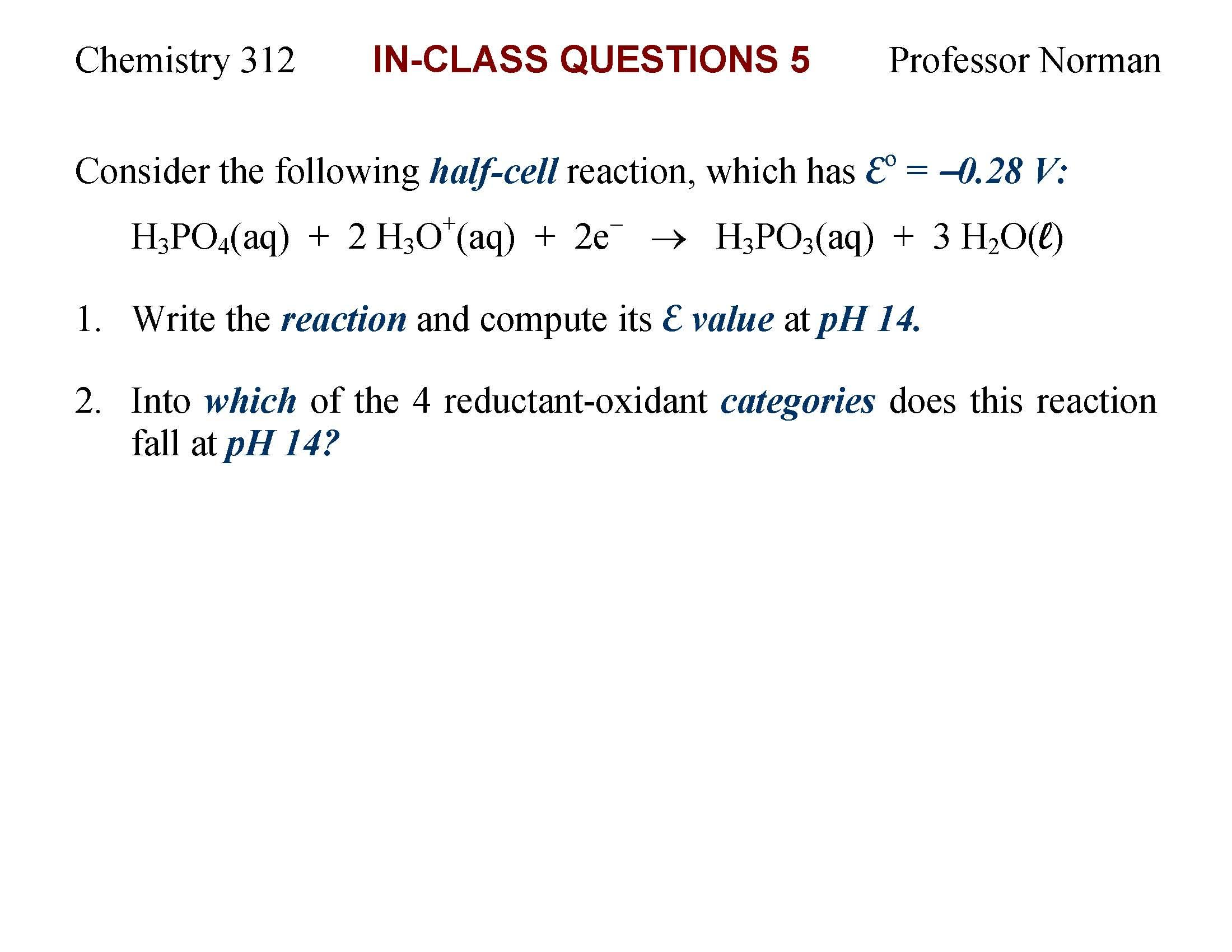INORGANIC CHEMISTRY