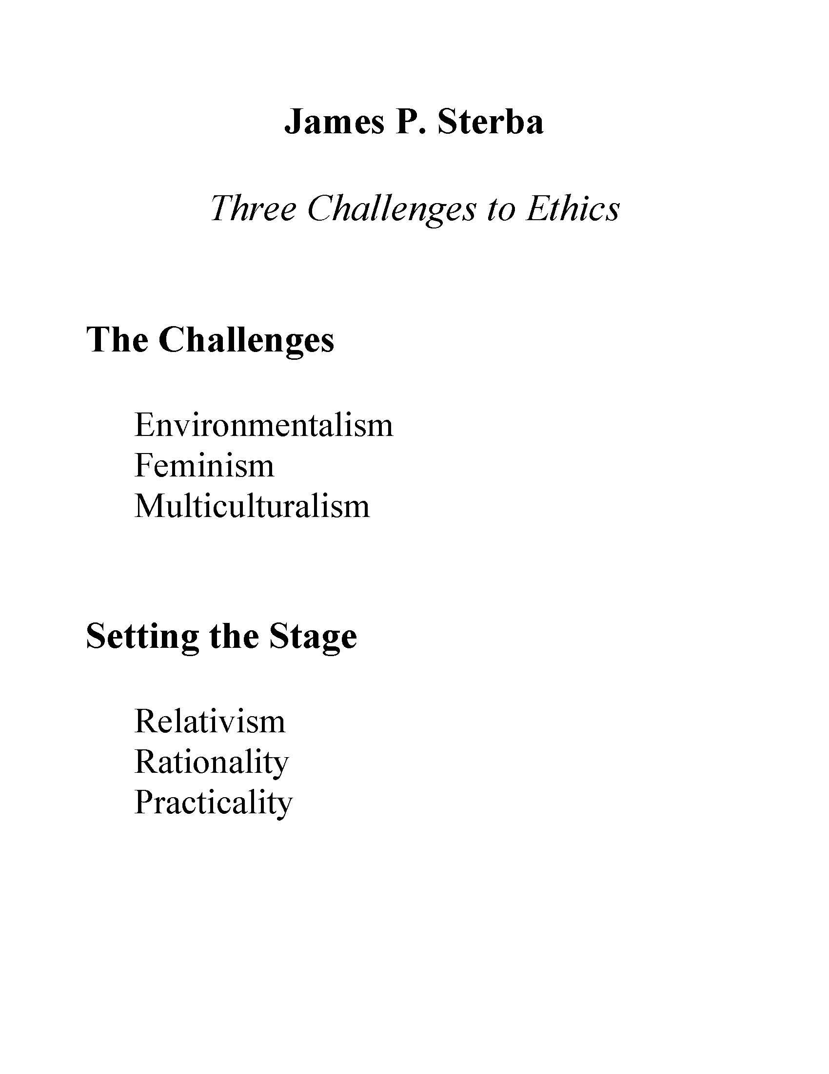 Introduction to Ethics