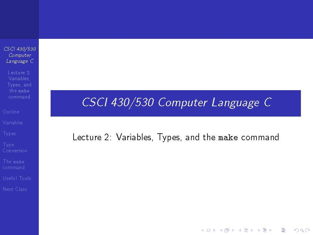 Computer Language C