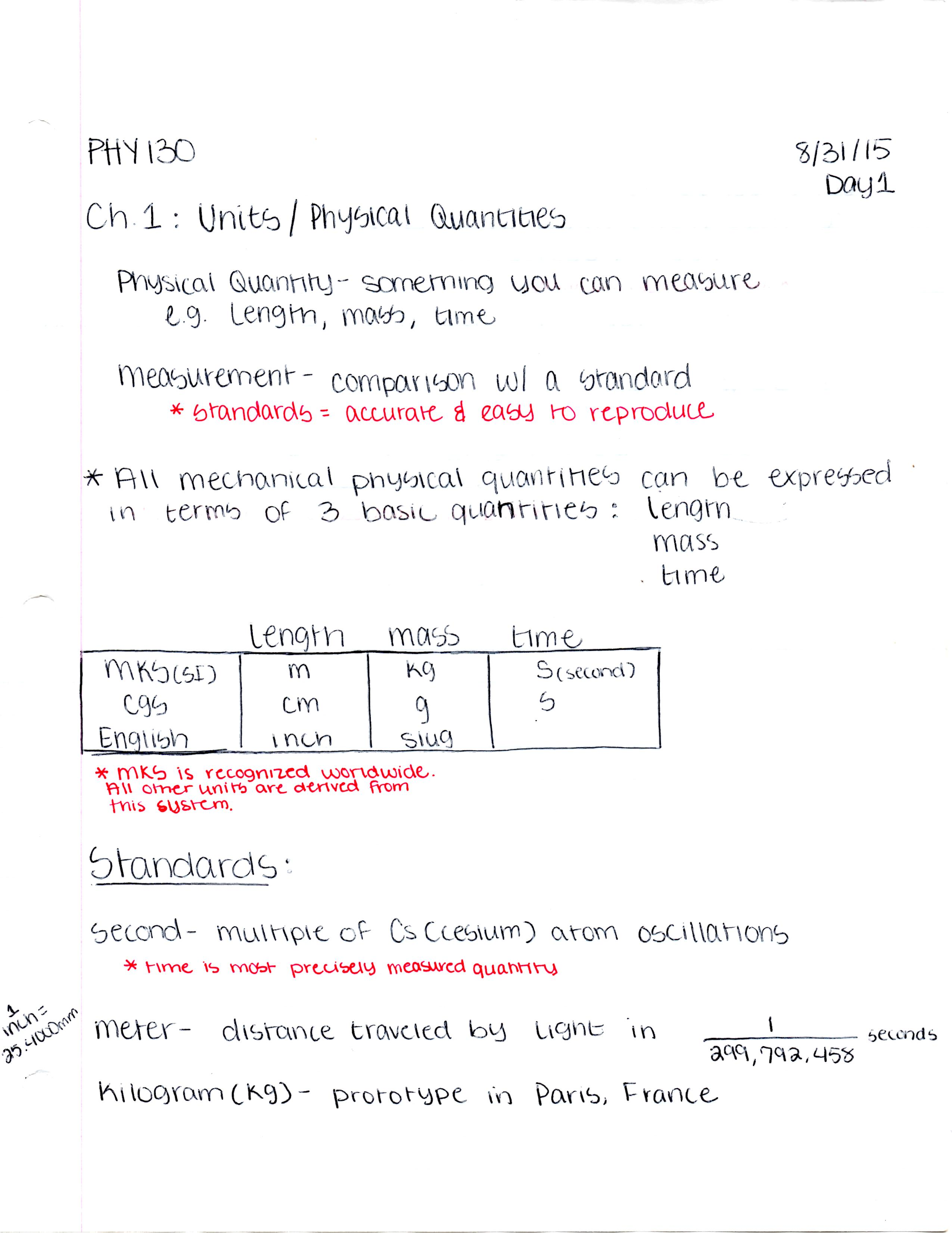 PHY 130 Week 1 Notes!