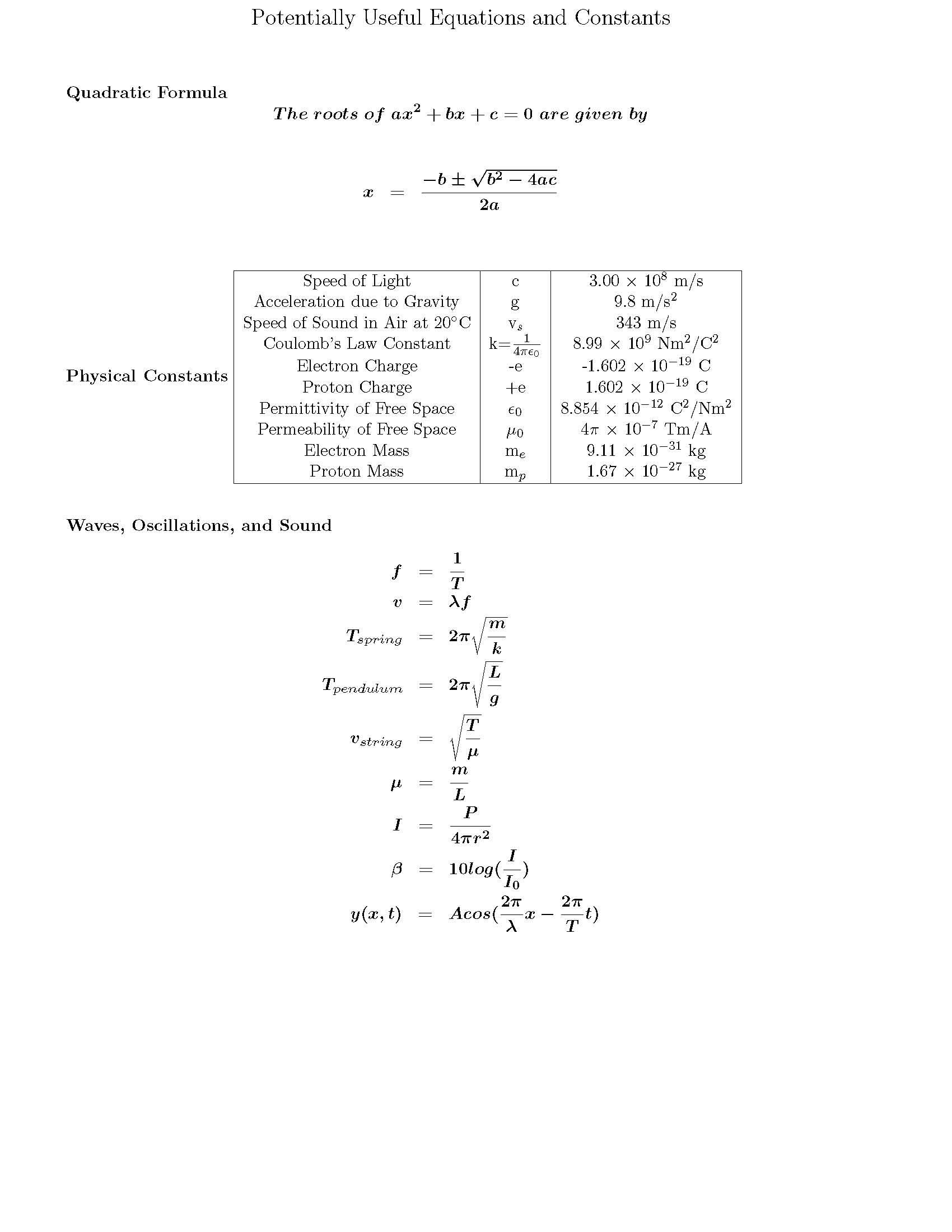 Intermediate Physics