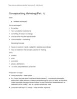 Conceptualizing Marketing (Part: 1) Week: 1