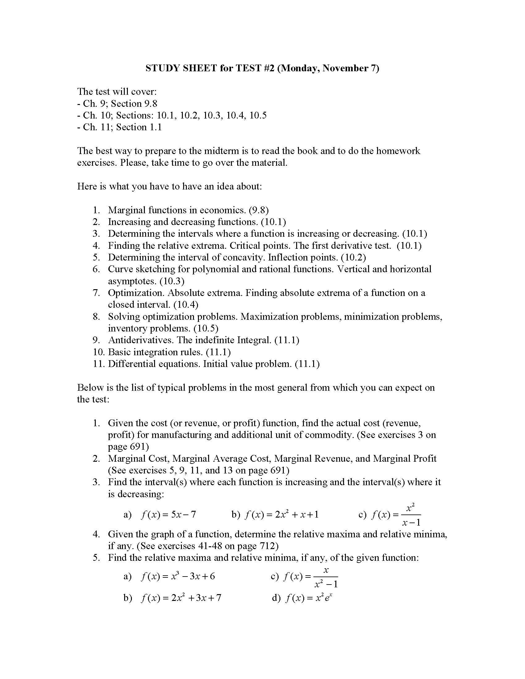 Calculus for Business