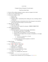 Final Exam Study Material