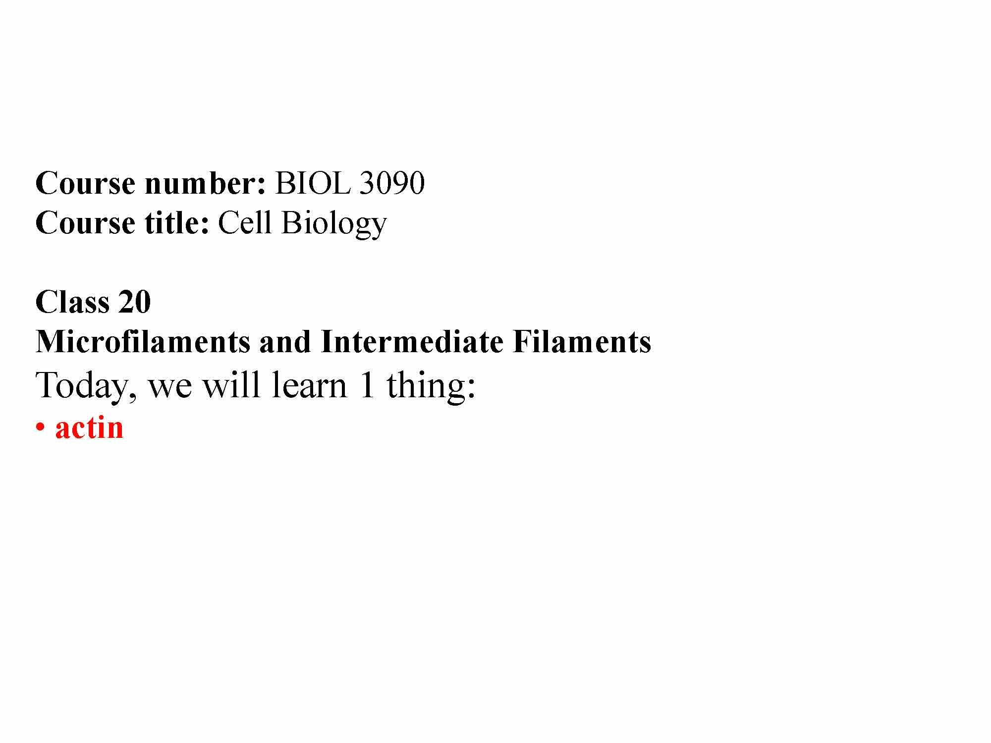 CELL BIOLOGY