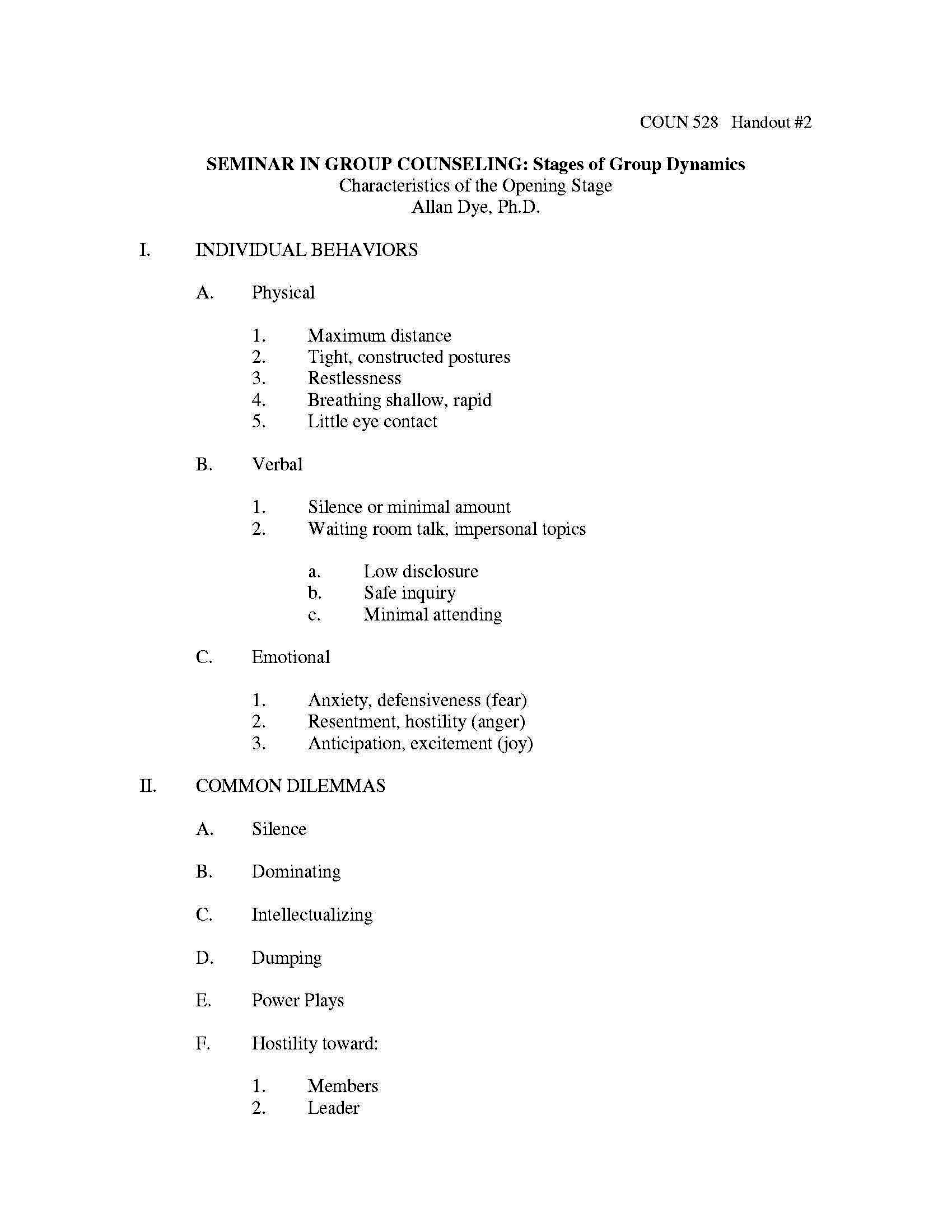 Intro Grp Dynamics & Procedure