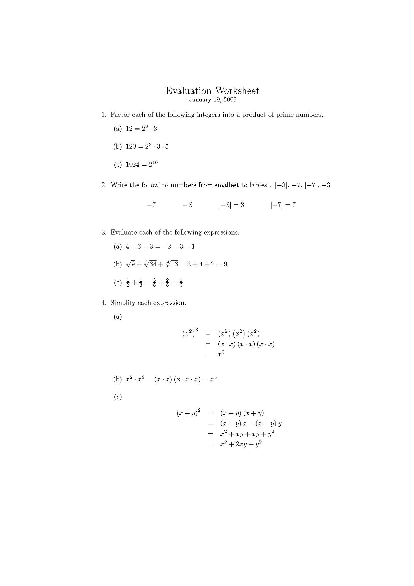 Intermediate Algebra