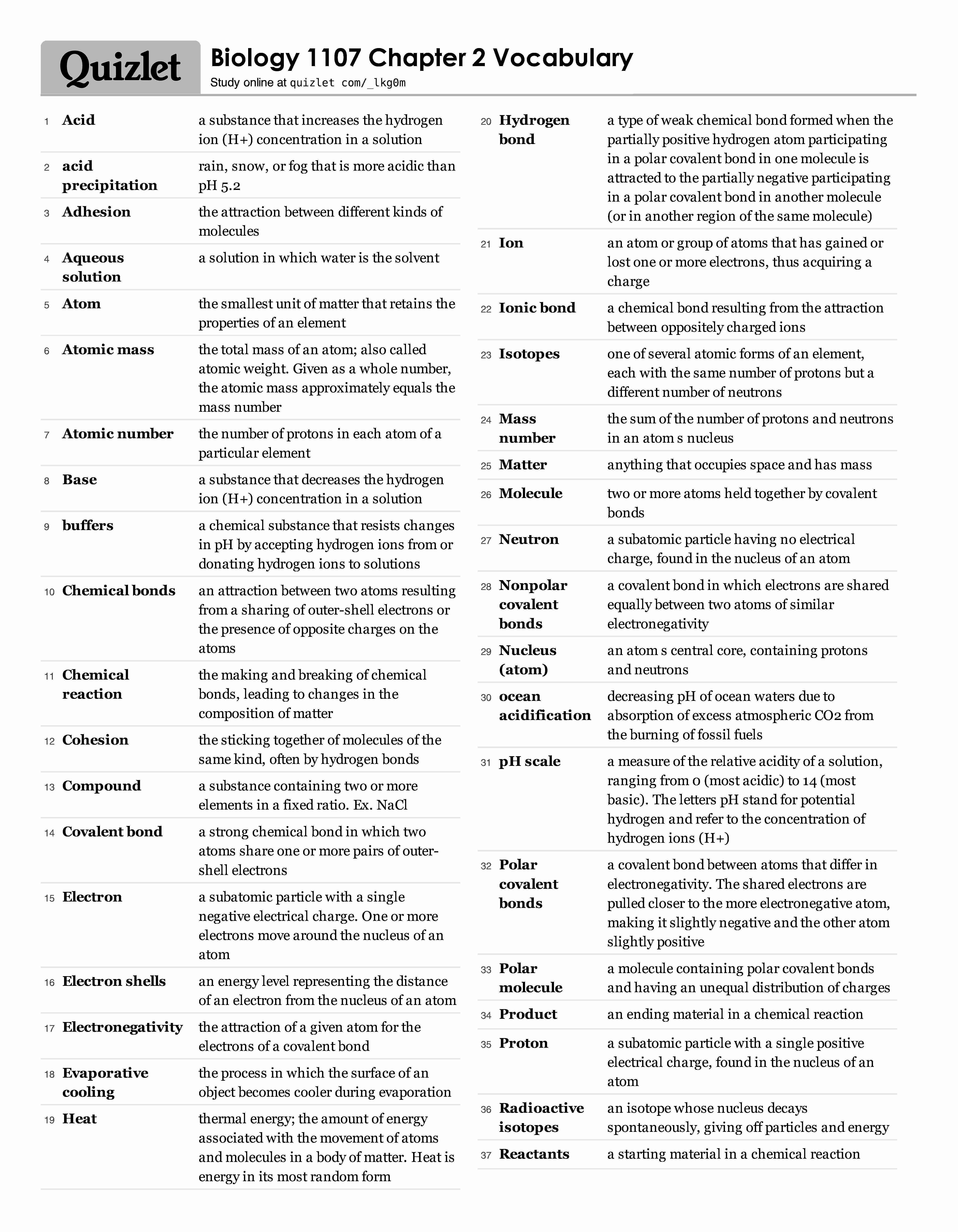 Principles of Biology I