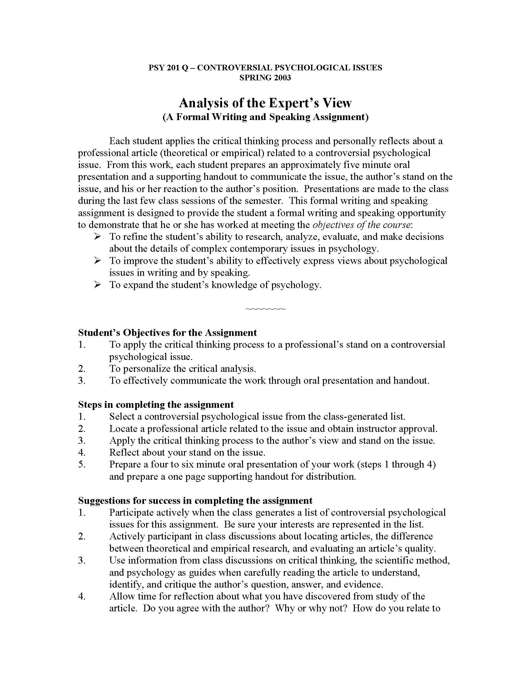 Controversial Issues in Psychology