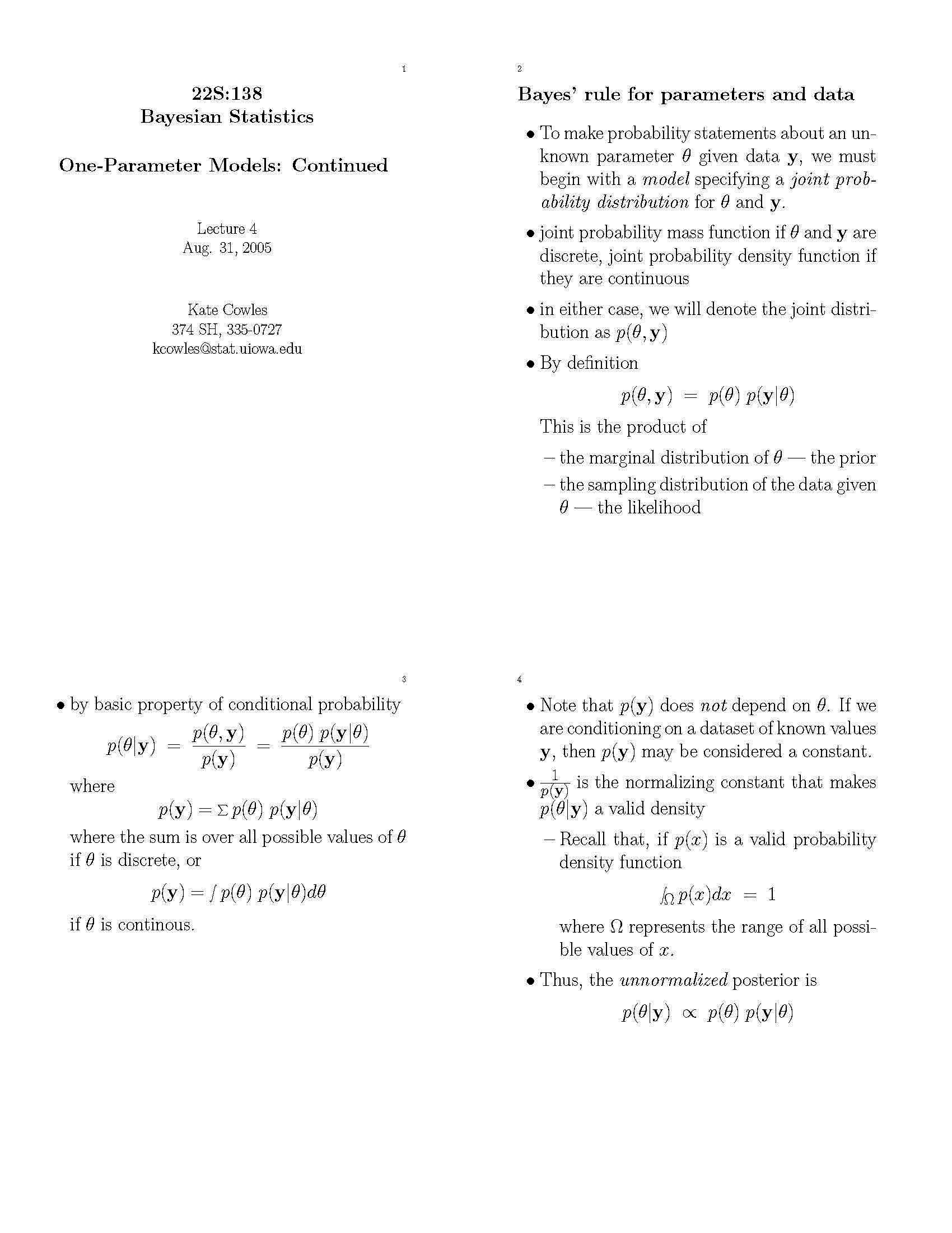 Bayesian Statistics