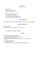 Week 1 notes for CH101