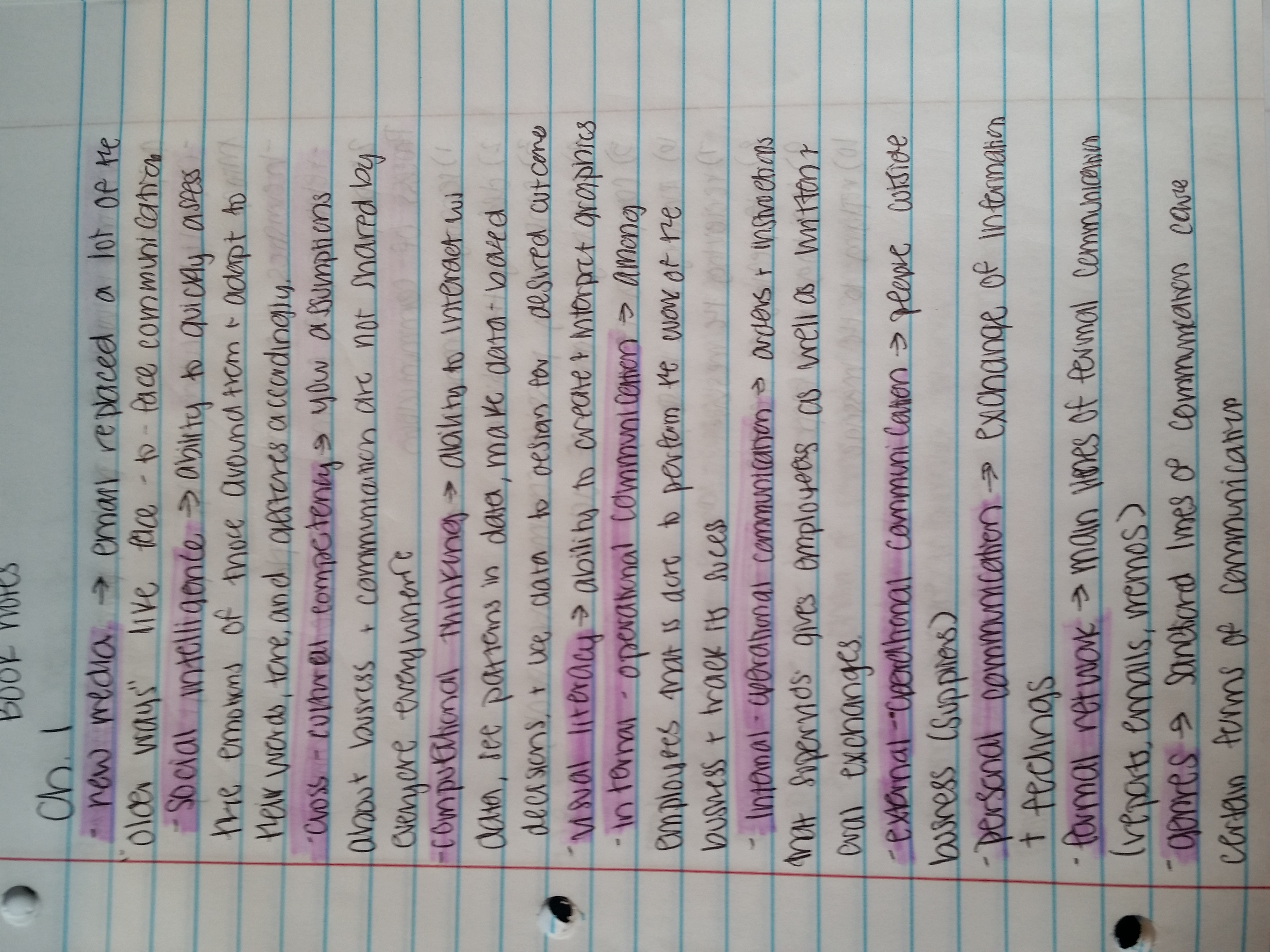 Book/ Lecture Notes ch. 1, 3, 9, 10