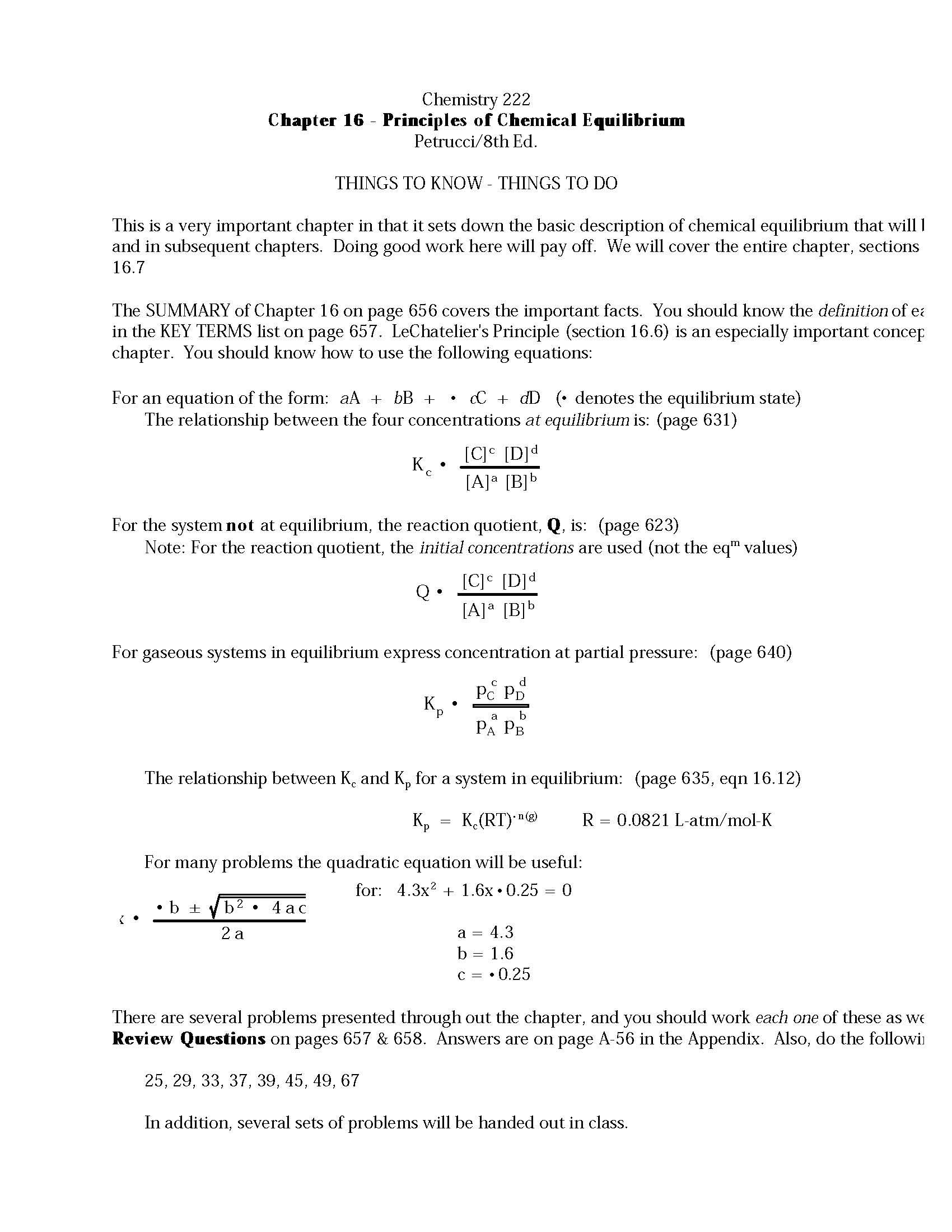 COLLEGE CHEMISTRY II