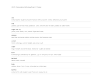 CLCS: Comparative Mythology - Study Guide