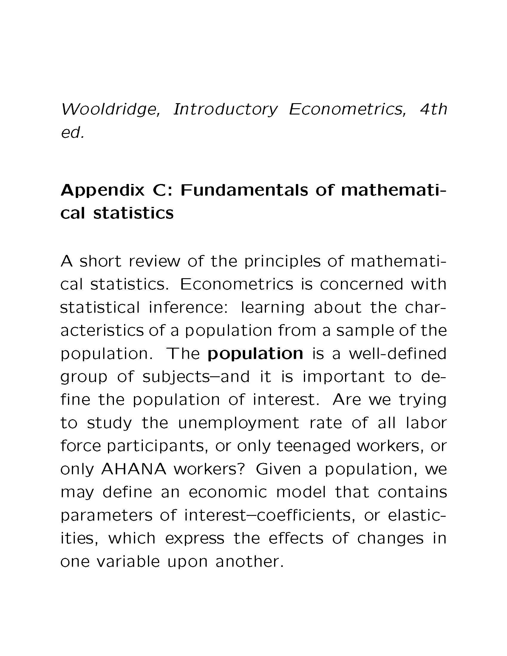 Econometric Methods