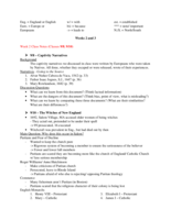 Week 2 AND 3 Class Notes