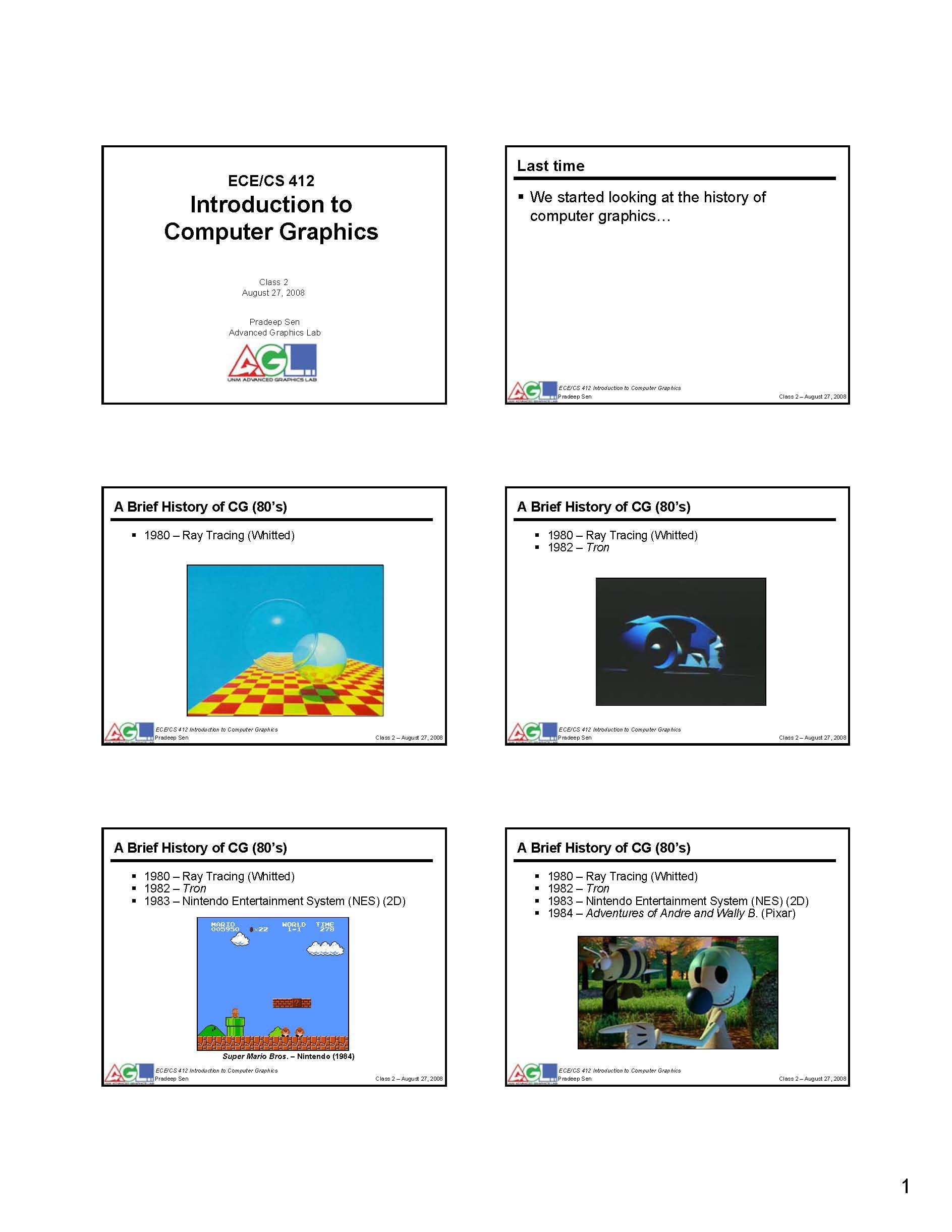 Introduction to Computer Graphics Scanline Algorithms