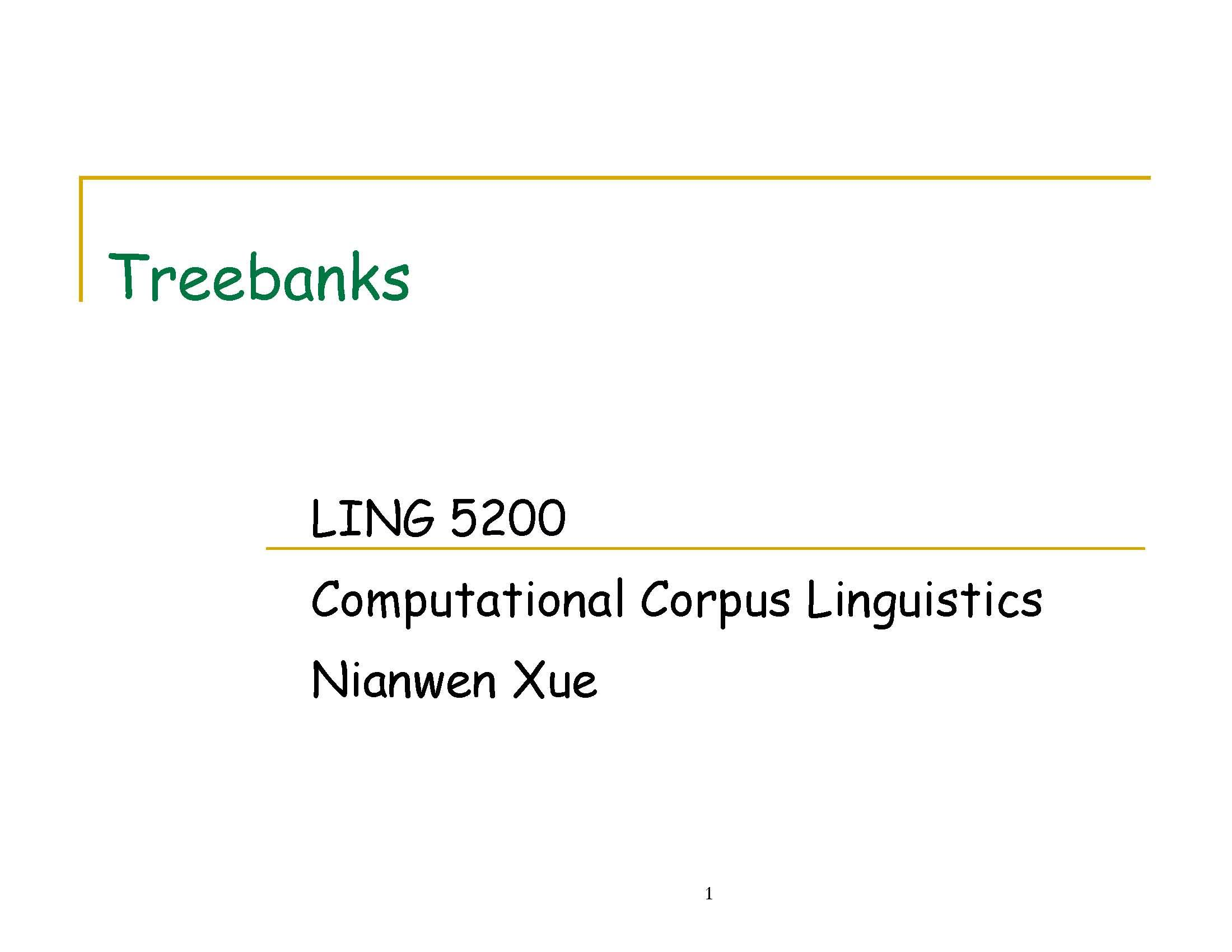 Introduction to Computational Corpus Linguistics
