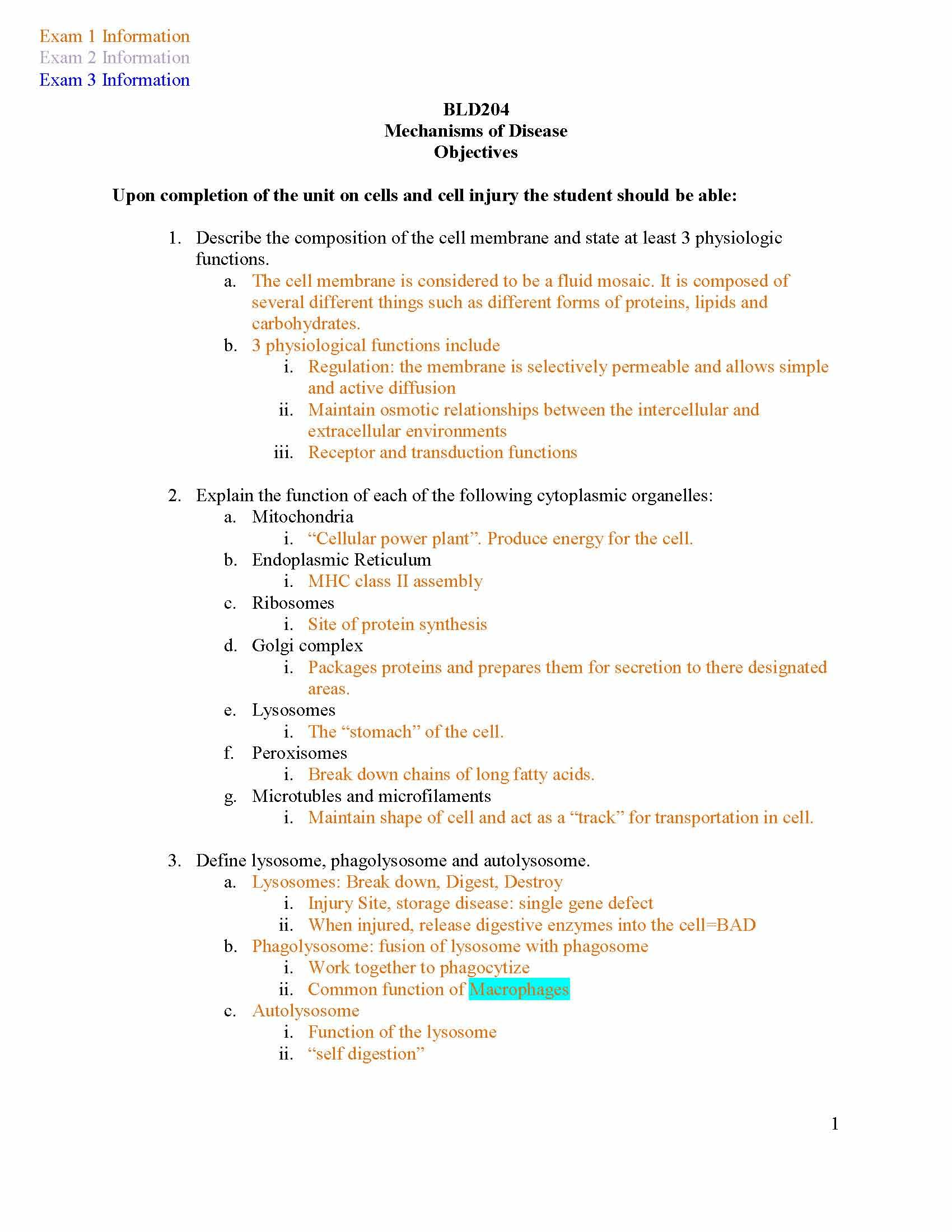Mechanisms of Disease