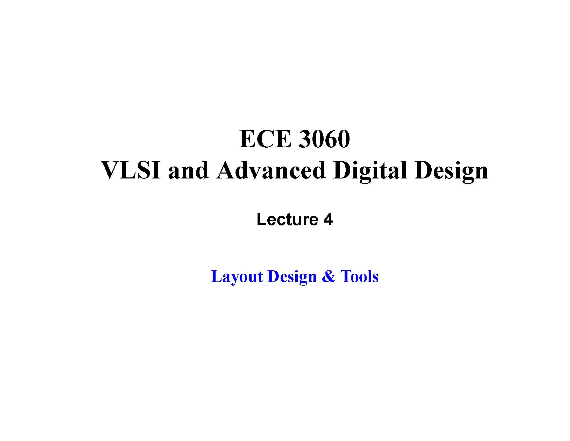 VLSI & Adv Digital Dsgn