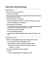 Attitudes & Persuasion Notes