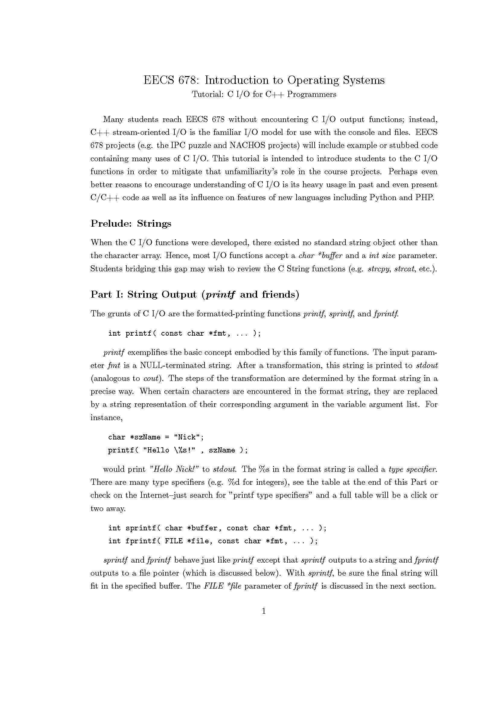 Introdctn to Operating Systems