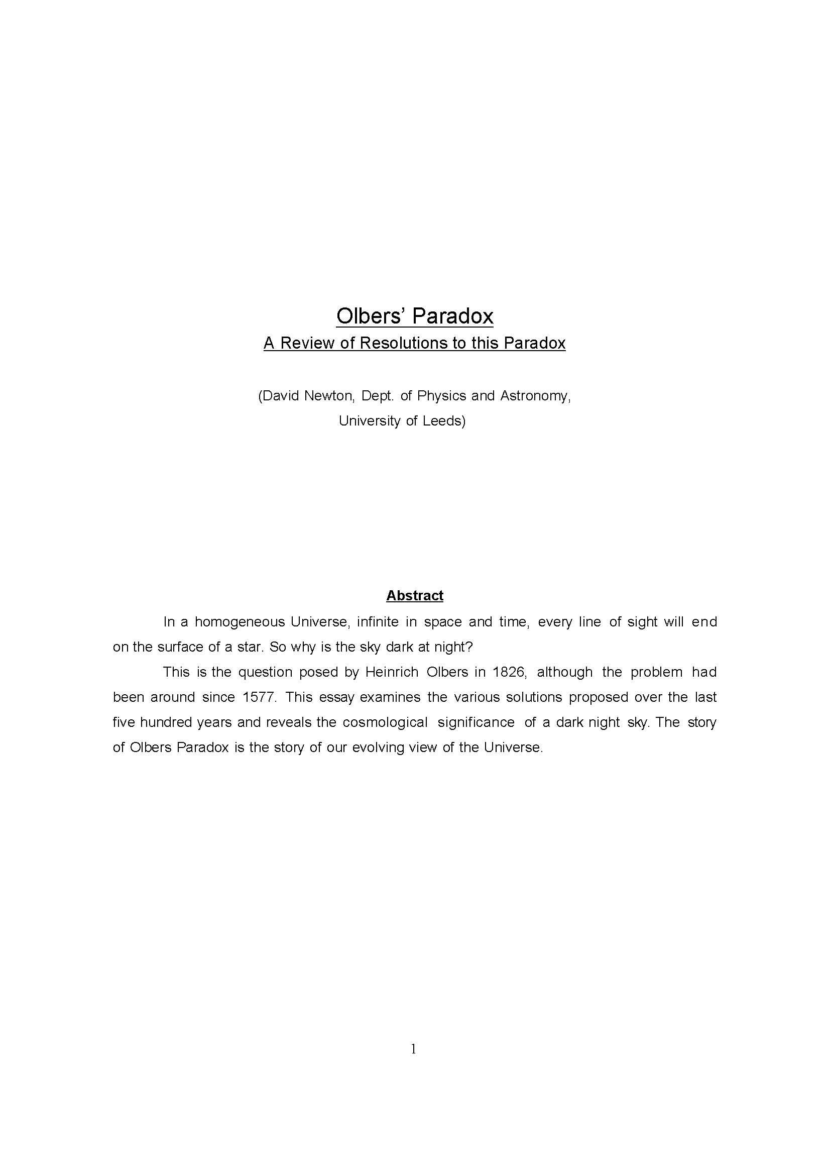 Astronomy and Astrophysics I (f)