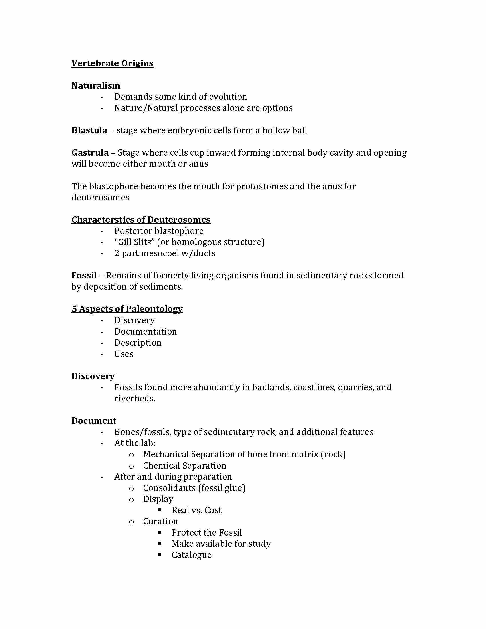 Vertebrate Paleontology