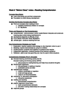 Week 6 "Before class" notes--Reading Comprehension