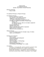 Occupational Therapy