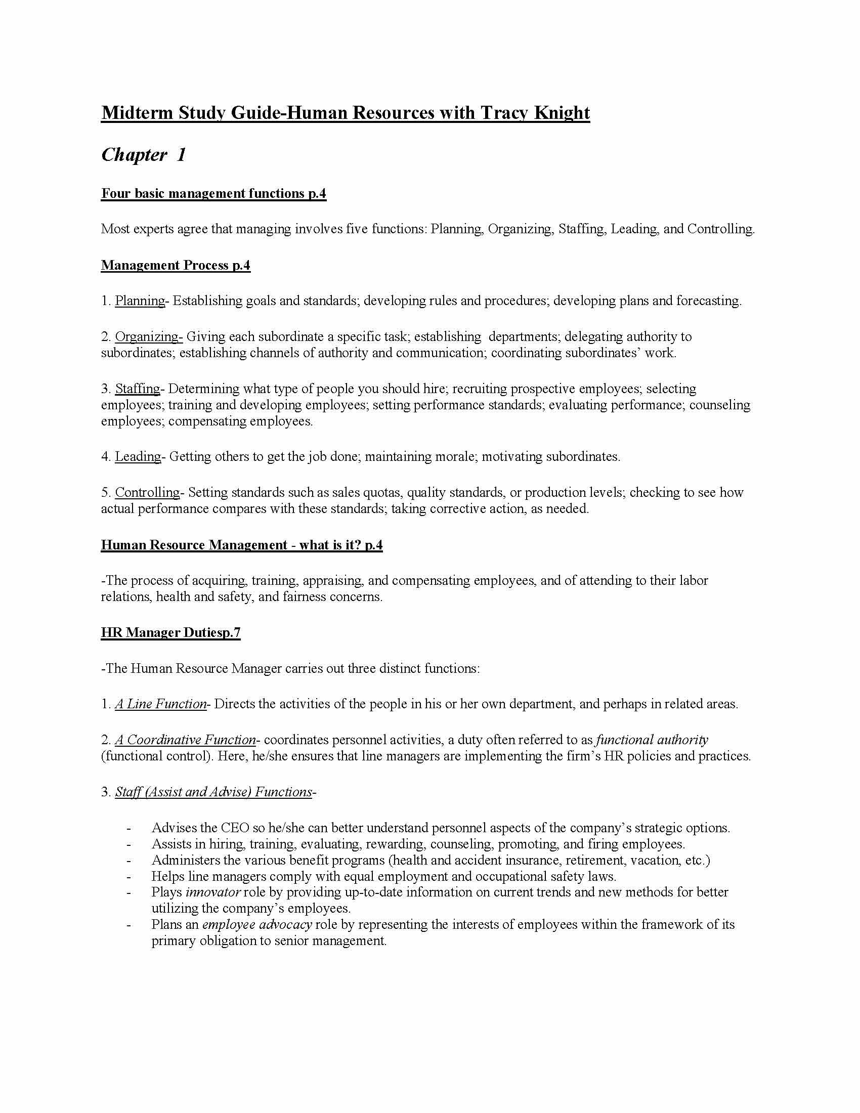 Human Resources Management