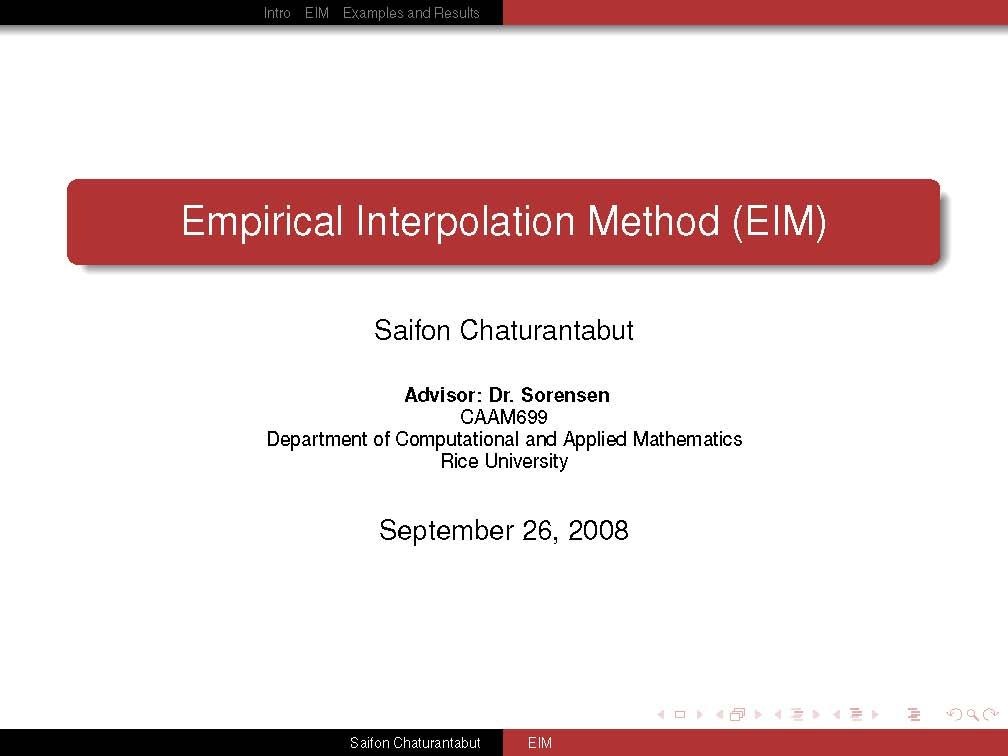 MATHEMATICAL SCIENCES VIGRE SEMINAR