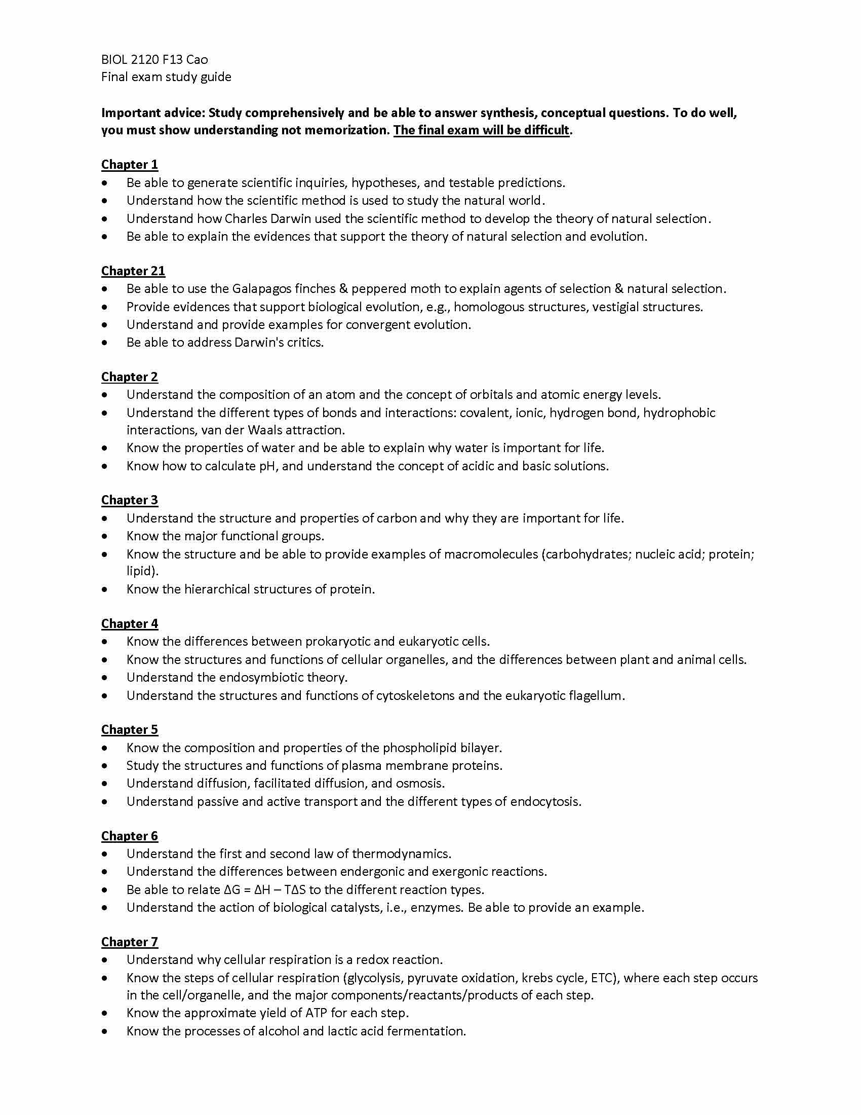 General Biology I