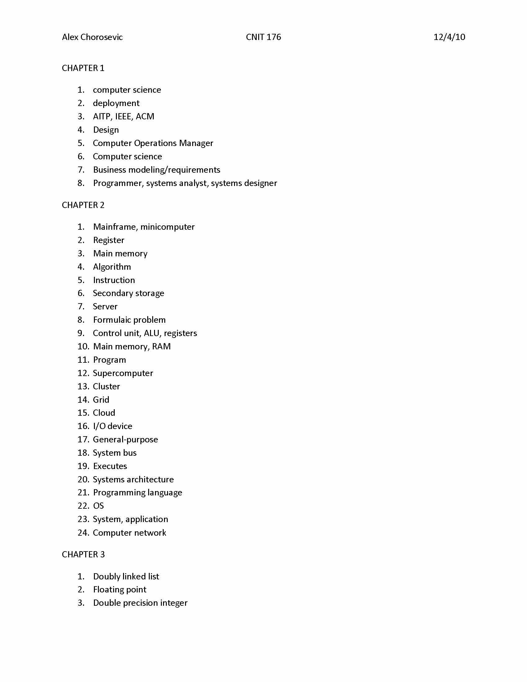 Information Technology Architectures