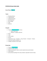 ENTOM 102 Exam 4 Study Guide