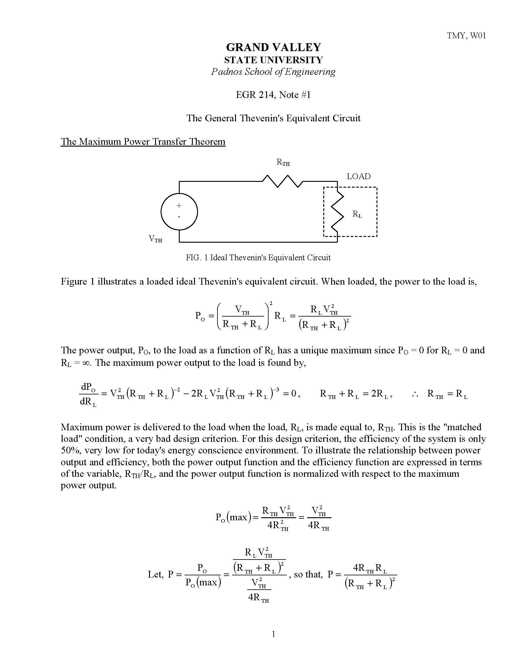 Circuit Analysis I