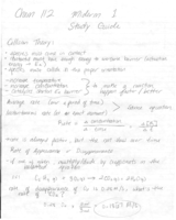 Chem study guide for midterm 1