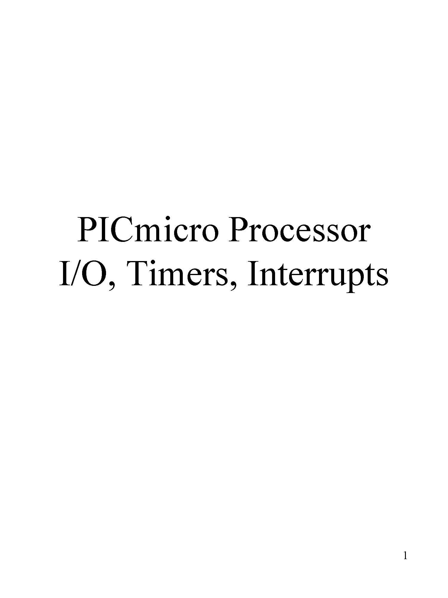 Microprocessors