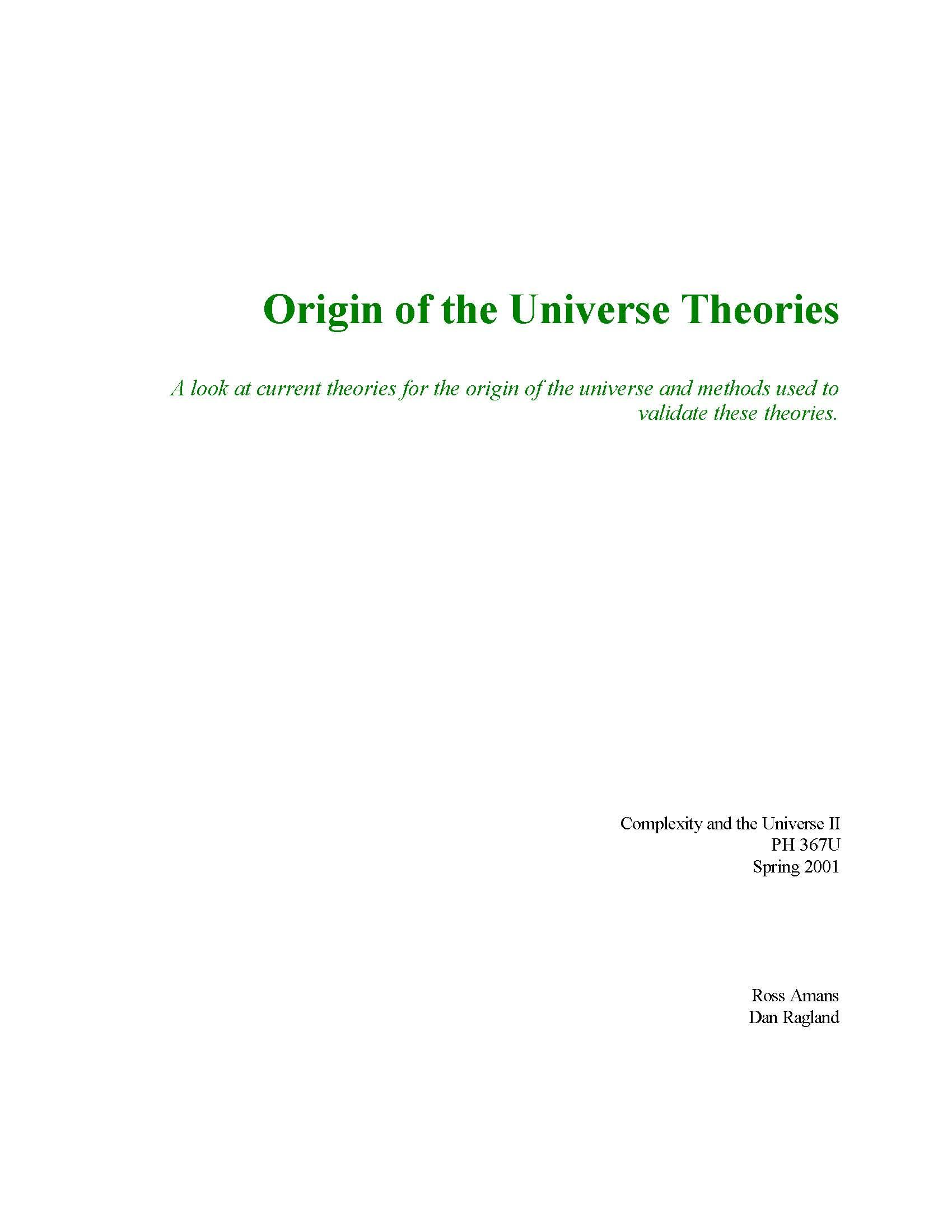 COMPLX & UNIVERSE II