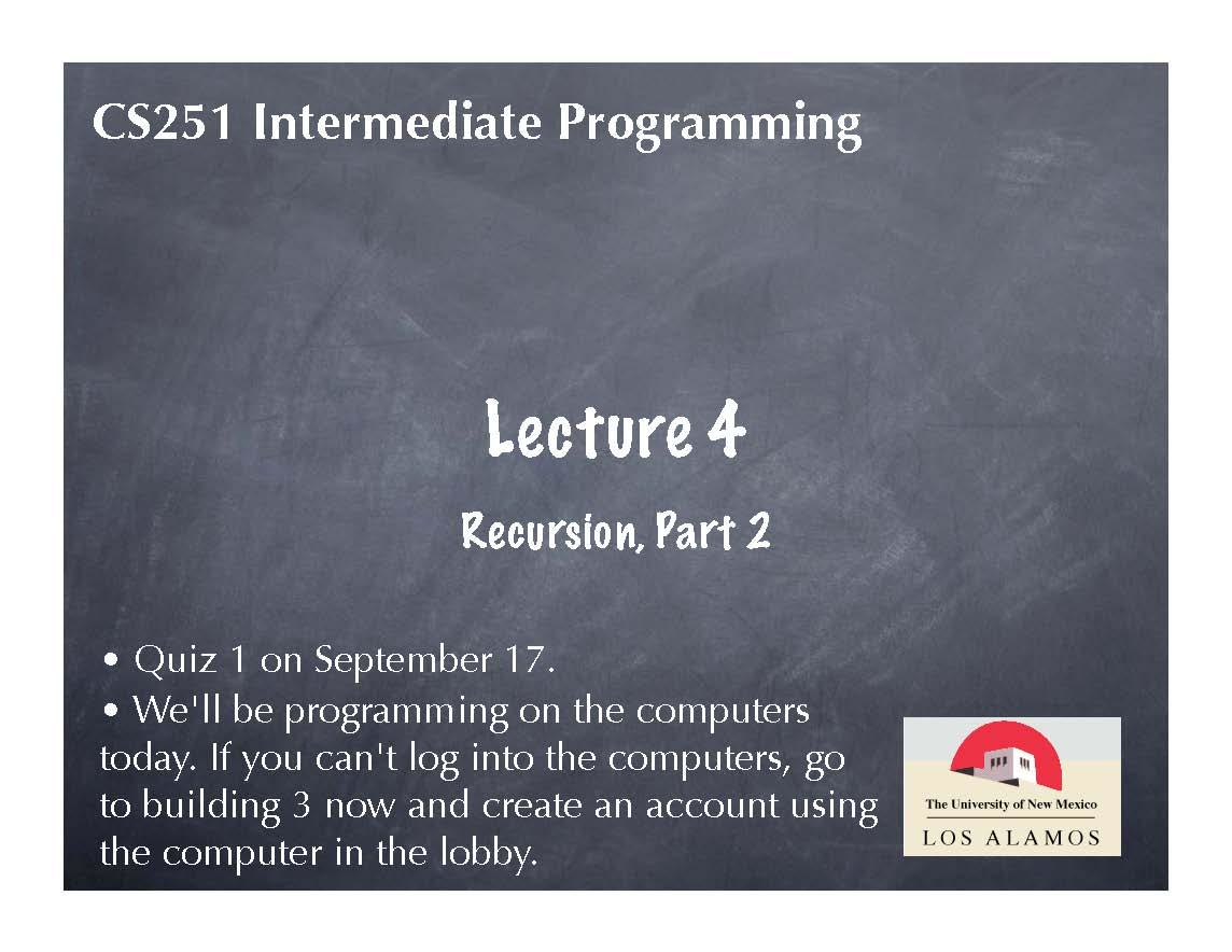 Intermediate Programming