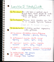 Lesson 5 Spanish: Vacations