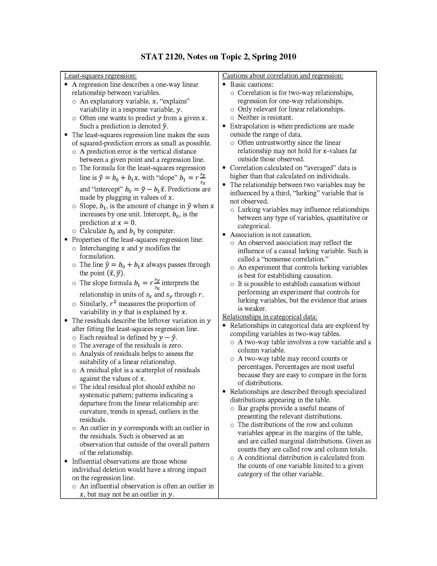 Introduction to Statistical Analysis