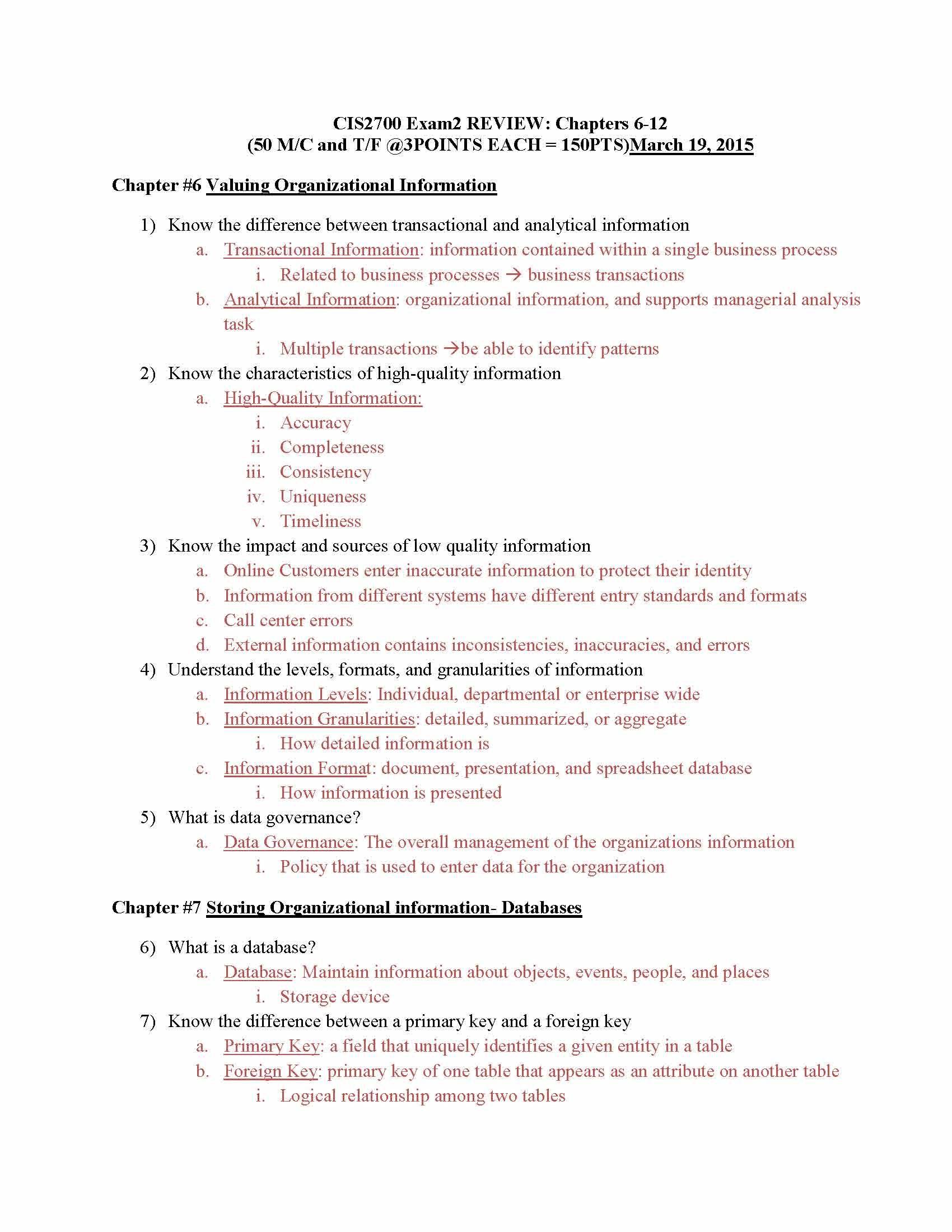 Business Programming A