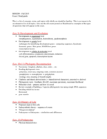 Bio 209 Exam 2 Study Guide