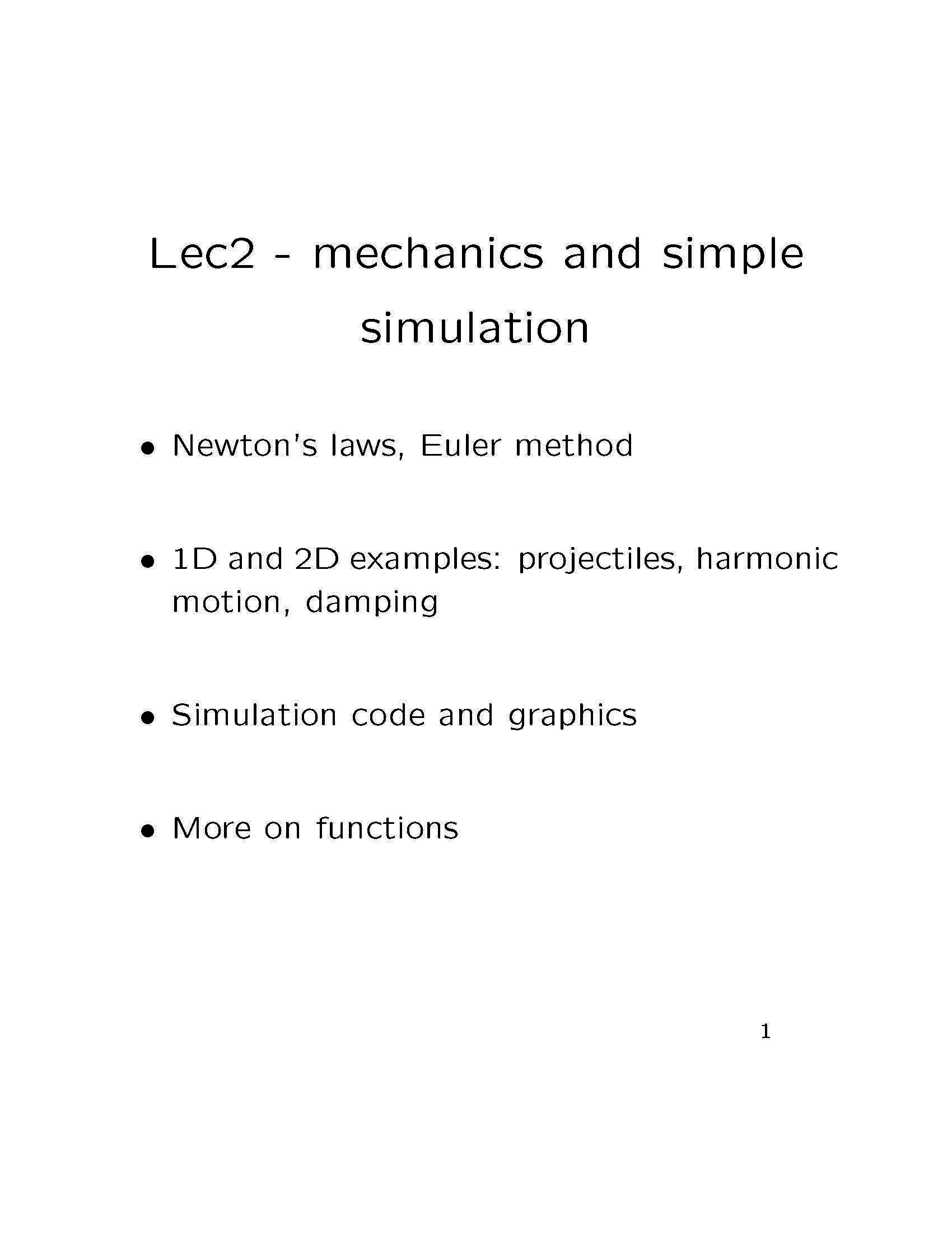 Science and Computers I