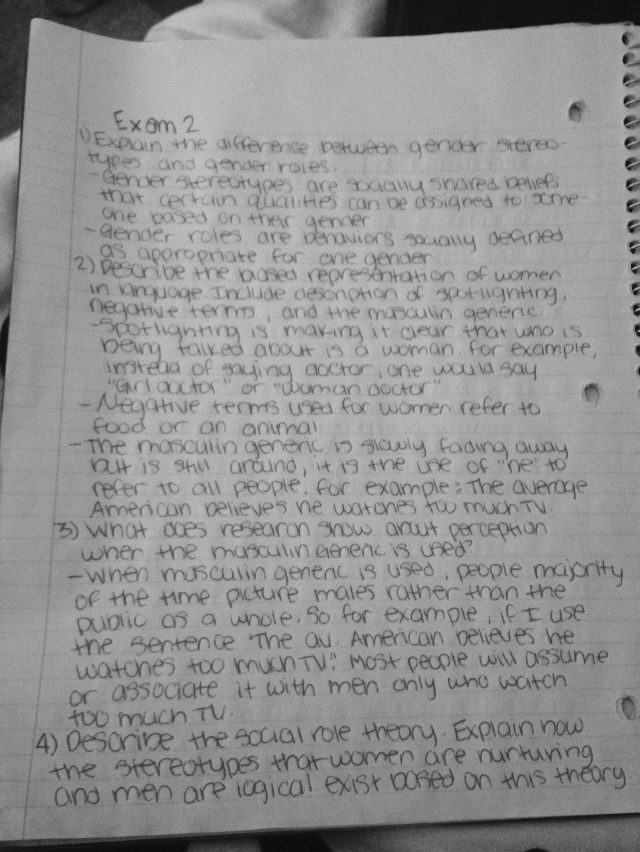 Study guide exam 2 Psych 324