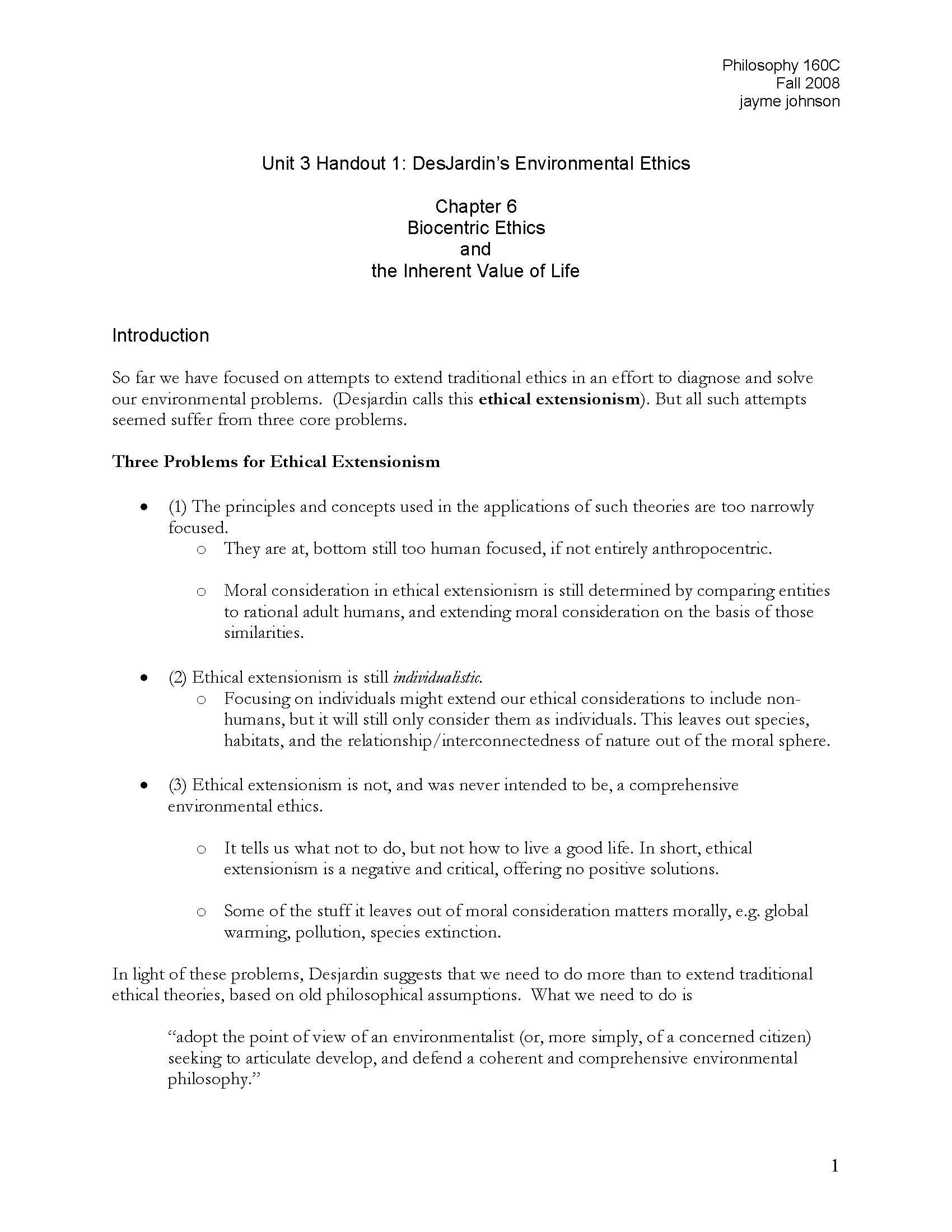 Introduction To Ethics