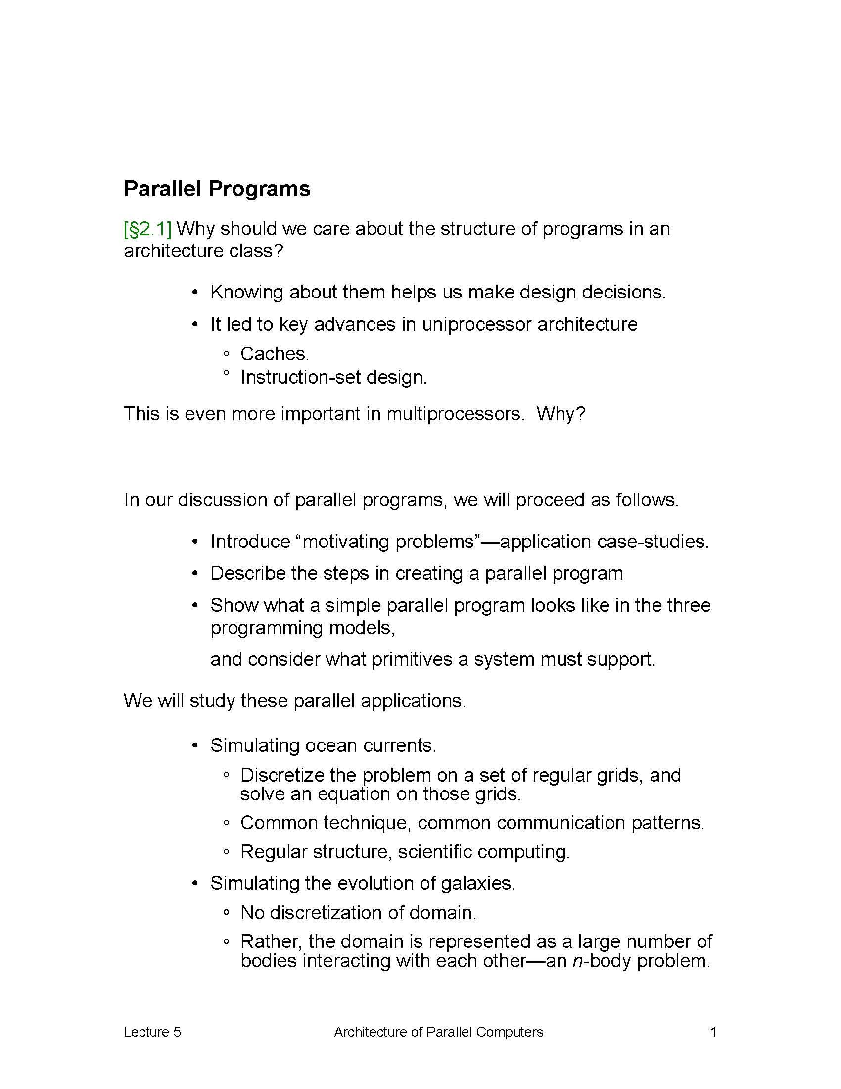 Architecture Of Parallel Computers