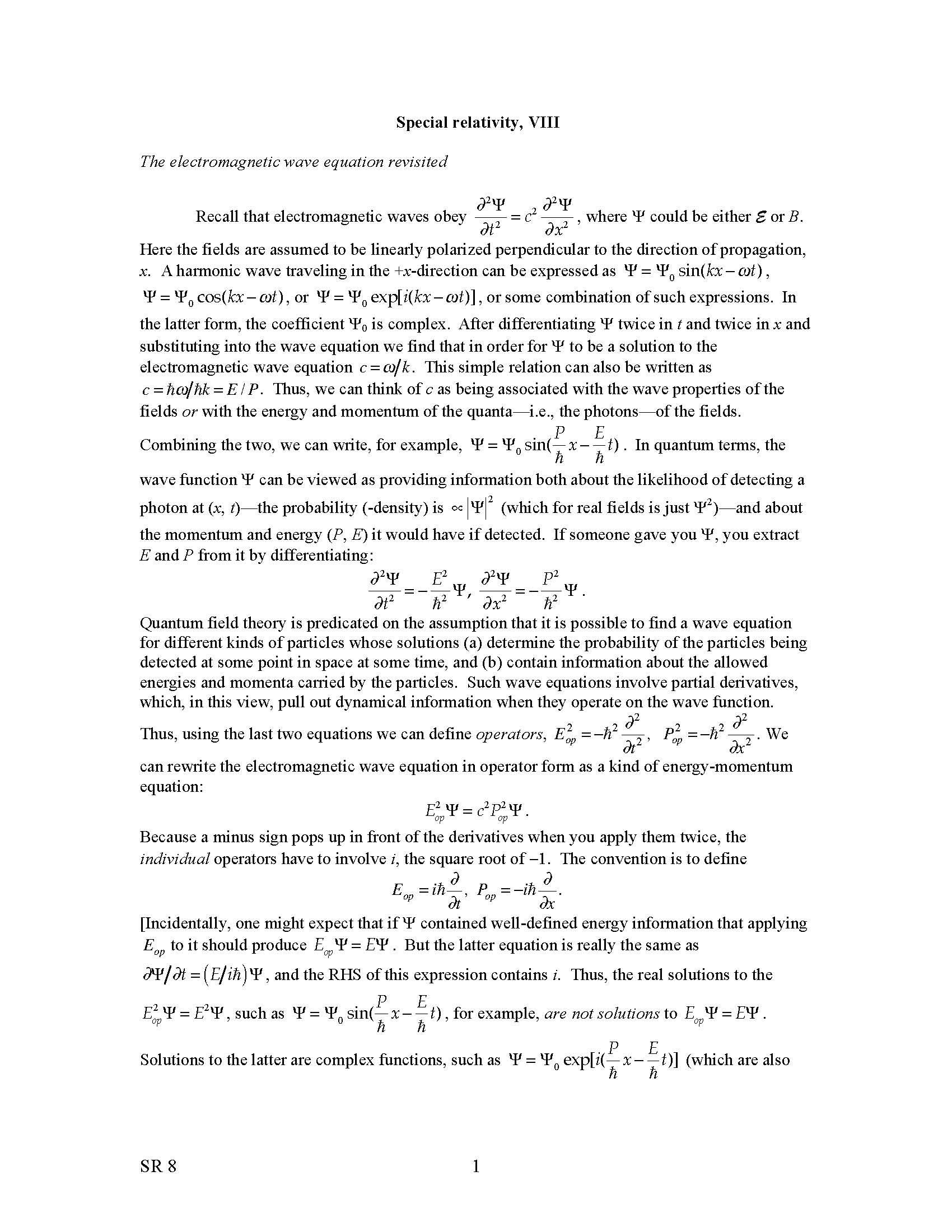 Intermediate Modern Physics