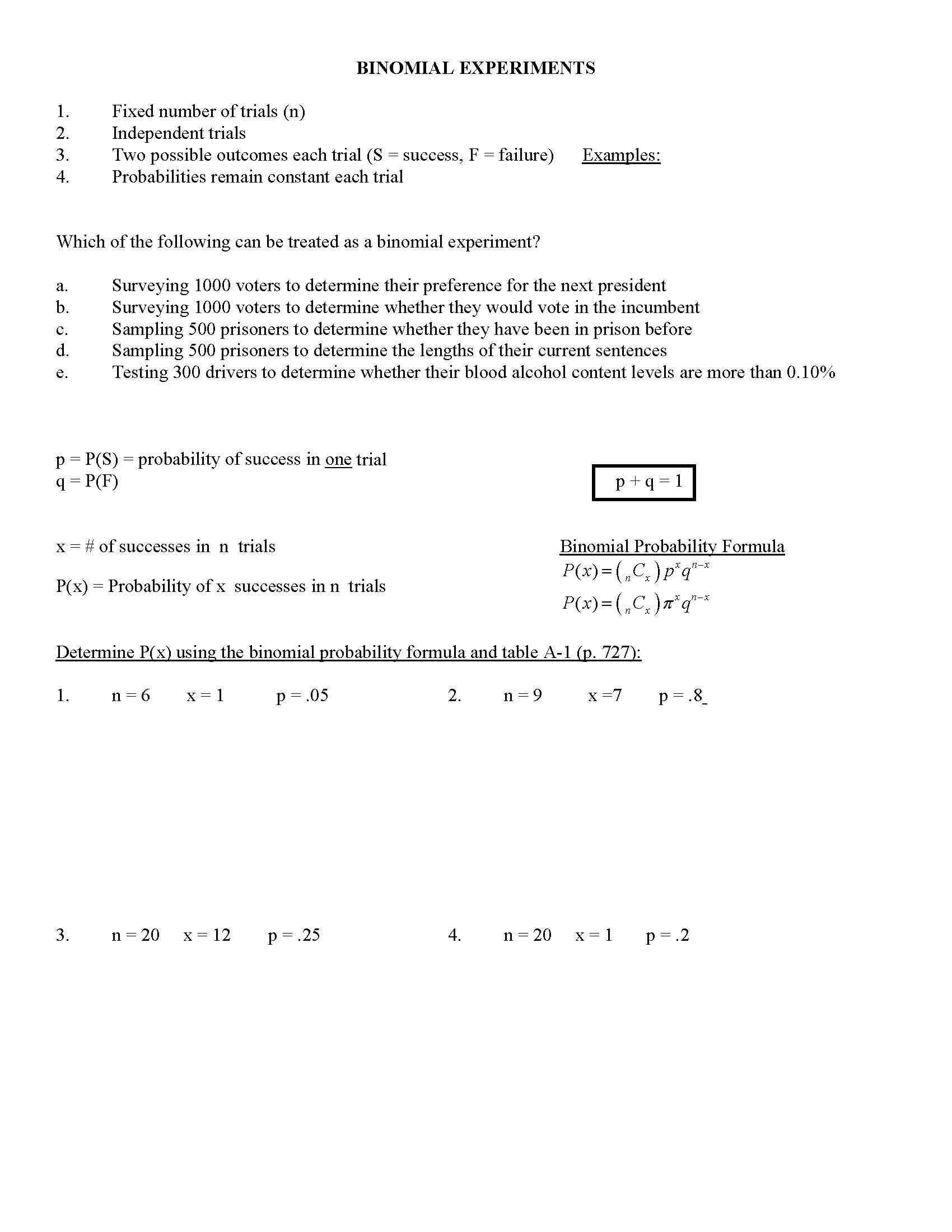Probability and Statistics